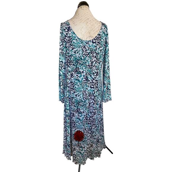 Allison britney Womens Dress Sz Large Coastal Artsy Nautical Beach Modern Casual - Picture 10 of 13